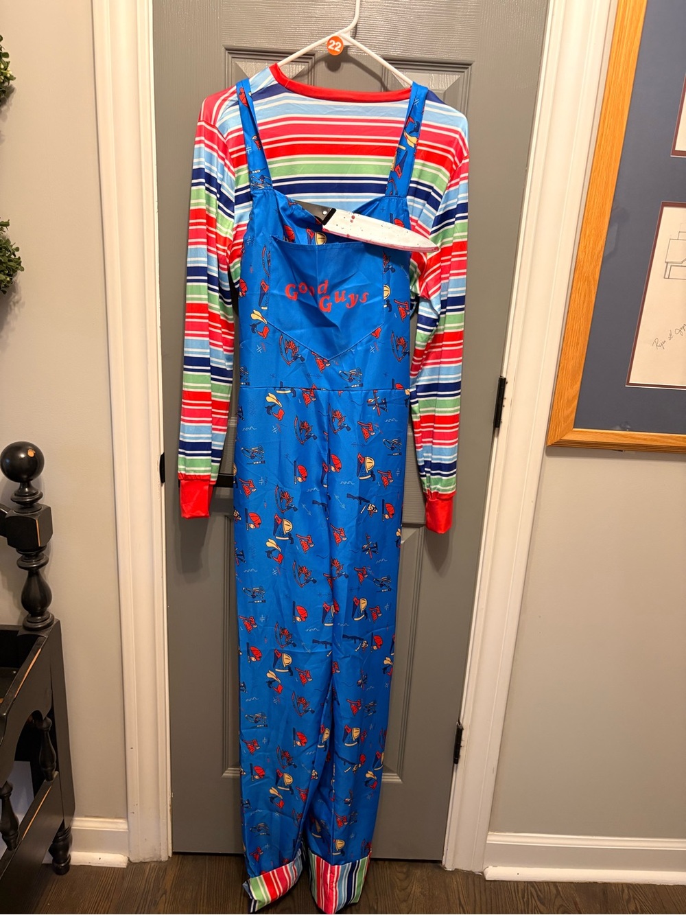Adult Chucky Good Guys Halloween Costume 2XL 3 piece